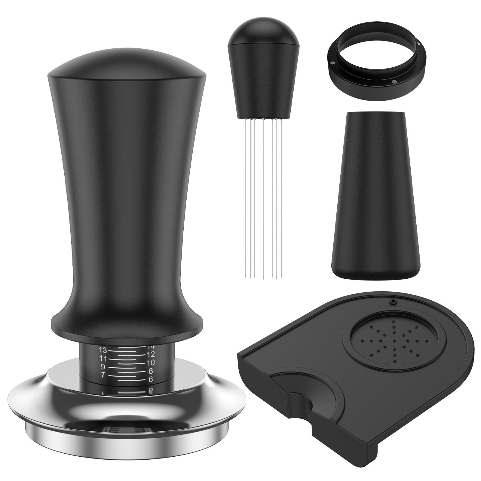 

4Pcs 51mm Espresso Tamper Set Rustproof Design Professional Coffee Machine Tool Accessories Household Café Barista Amateurs Gift