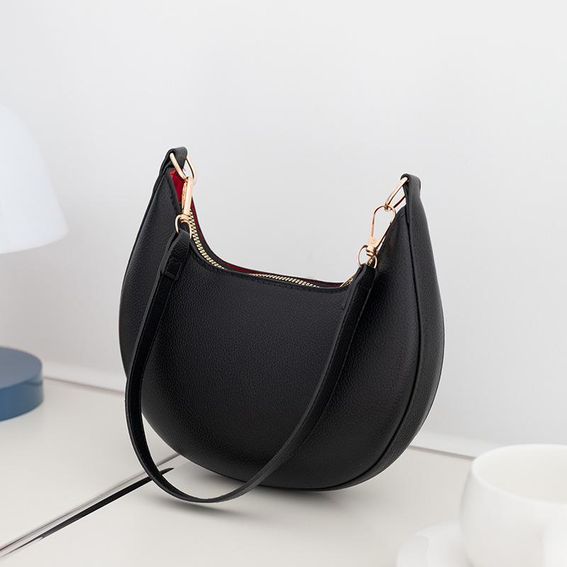 French Style Underarm Crescent Bag, Minimalist Unique Women Shoulder Bag Niche Commute Handbag