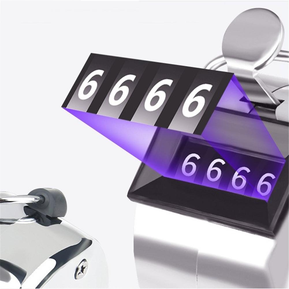 Portable 4 Digit Number Handheld Counter Mini Mechanical Digital Manual Counting