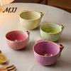 Fruit Serving Bowl Ceramic Berry Washing with Drainage Hole, 360 Degree Self Produce Washer Rinsing Rinse Bowl, Fresh Vegetable Cleaning Strainer
