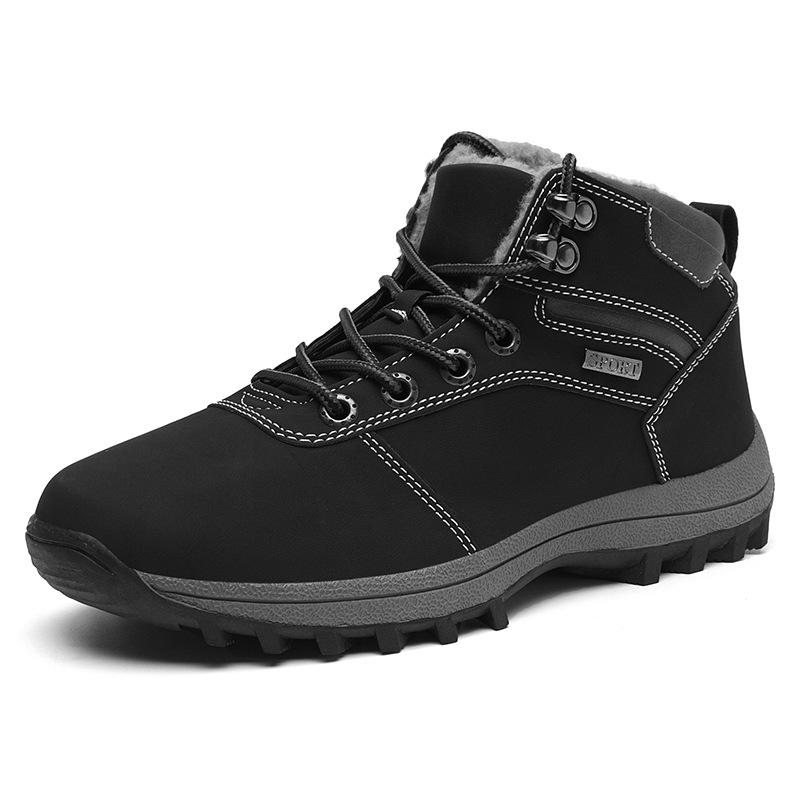 Winter Oversized Cotton Shoes Men's Suede Men's Shoes Snow Boots Men's Outdoor Sports Hiking Hiking Hiking Shoes