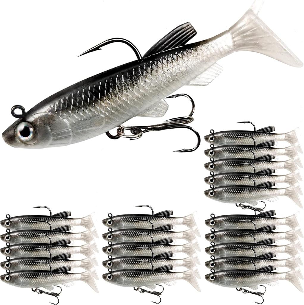 Submersible MinnowTSoft tail bait8CM 13gBionic lure specifically designed for bass fishing in both freshwater and saltwater
