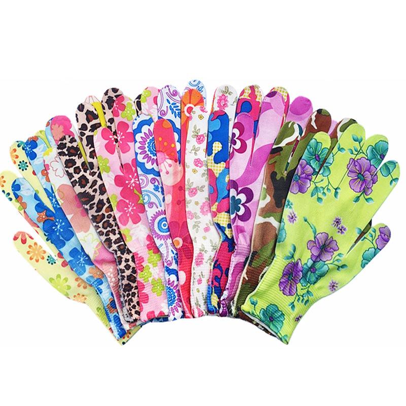 

6 Pairs Thin Nylon Work Gloves Knitted Pattern Durable Anti-Wear Labor Protective Gloves Suitable for Various Manual Tasks and Industrial Use One size