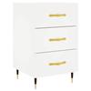 Exclusive House - White Bedside Table 40x40x66 Cm Engineered Wood
