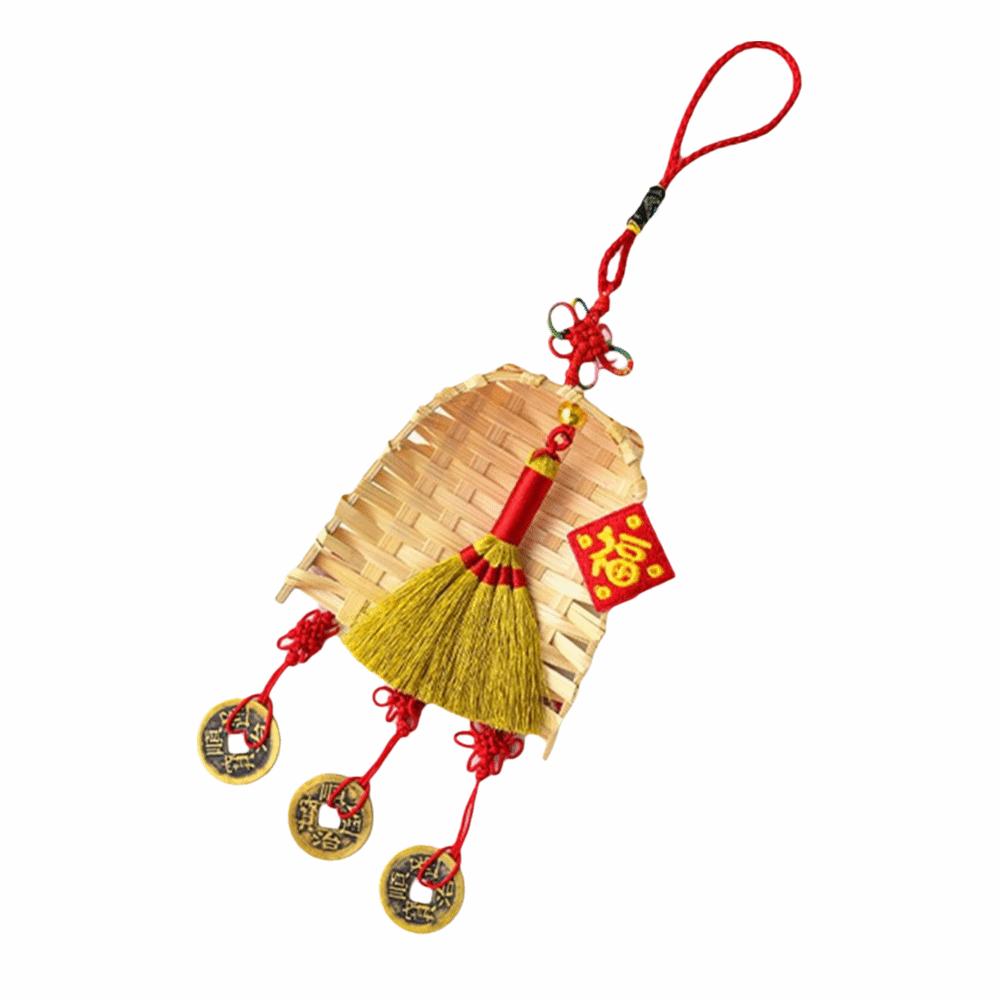 Red New Year Decoration Tassel Lucky Charm Chinese Traditional Decoration Greeting Chinese Knot Spring Festival Ornament Gift