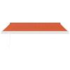 VidaXL Retractable Awning Orange and Brown 3x2.5 M Fabric and Aluminium 3154591