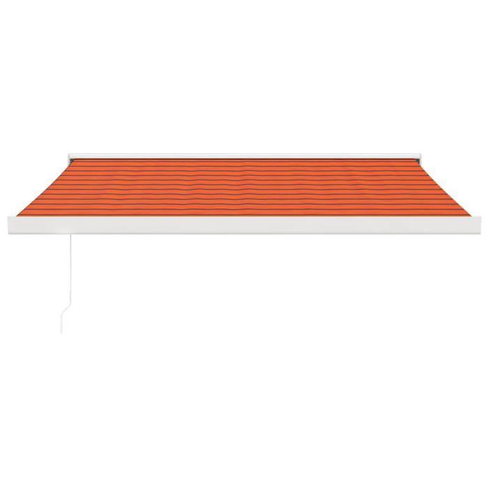 VidaXL Retractable Awning Orange and Brown 3x2.5 M Fabric and Aluminium 3154591