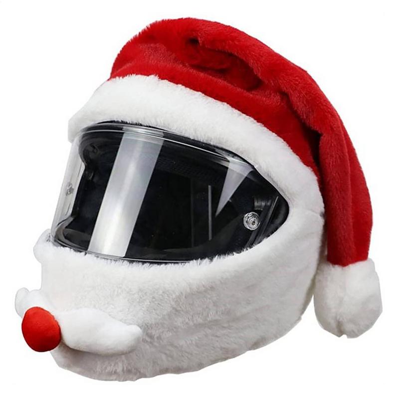 Christmas Hat Motorcycle Helmet Cover Easily Put On And Taken Off Personal Motorbike Full Helmets For All Seasons Fits
