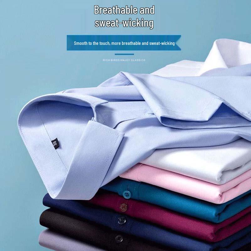 Hengyuanxiang Men's Short-Sleeve Business Casual Shirt
