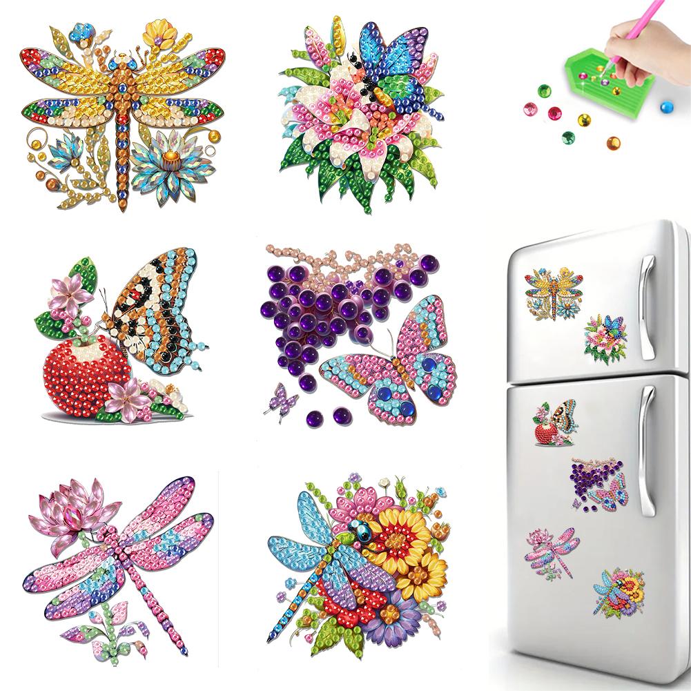 6Pcs Animal Diamond Painting Refrigerator Magnets Fridge Magnets Diamond Art DIY Diamond Art Refrigerator Magnets DIY Art Crafts