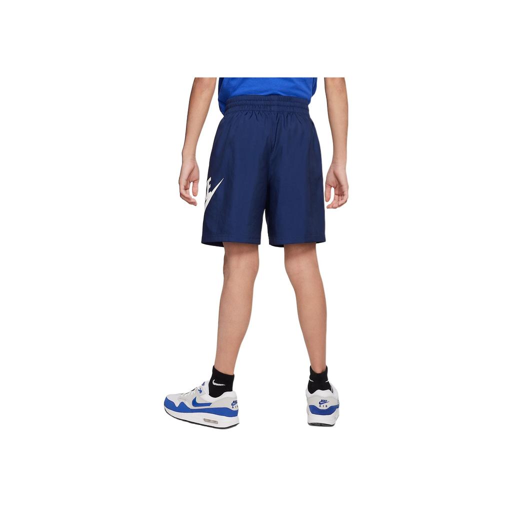 Nike Logo Elastic Waist Shorts Kids Shorts Blue HF8138-410