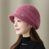 Winter mother hat women's plush thick knitted wool thermal hat in the elderly outdoor cycling cold cotton hat