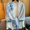 Scarf Shawl High-End Feel Female Fresh Artistic Ethnic Style Versatile Cotton Linen Feel Spring Autumn Summer Sunscreen Silk Scarf