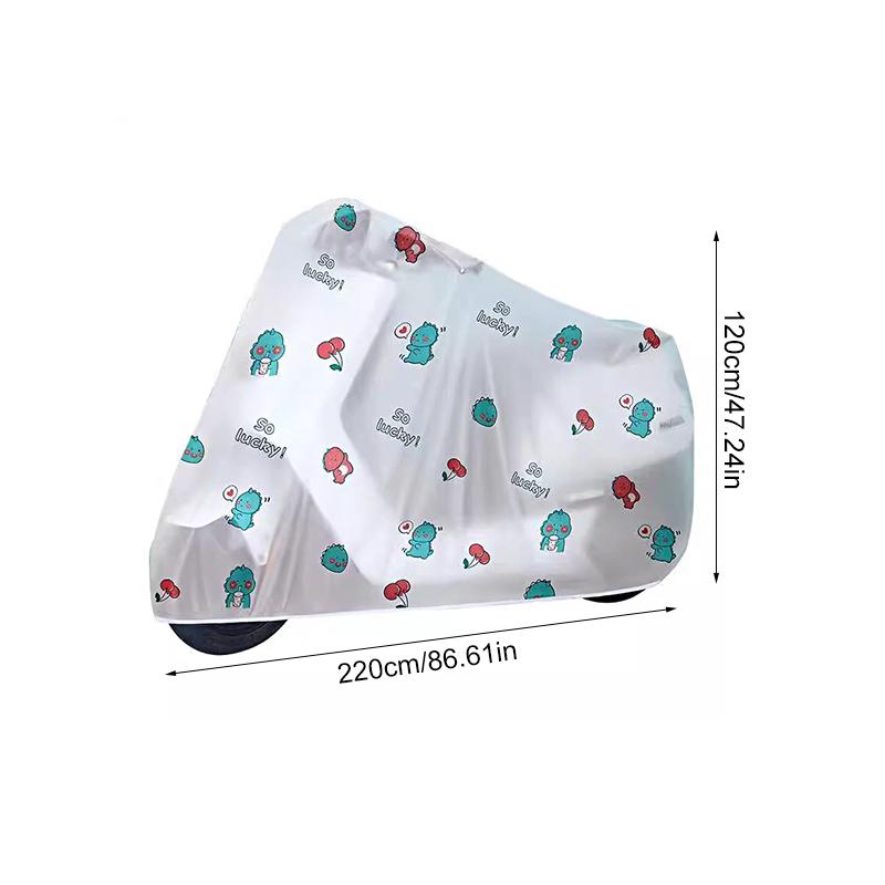 1PC Waterproof Cartoon Pattern Electric Bike Raincover Universal Motorcycle Cover Thickening Sunshade Cute