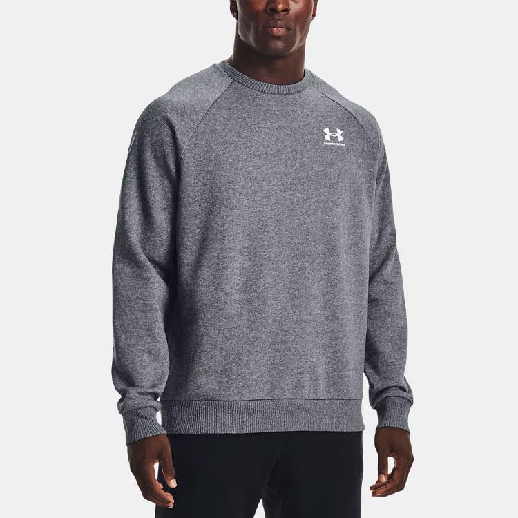 Under Armour Rival Fleece Crew Training Sweatshirt Men Sweatshirts Gray 1359029-012