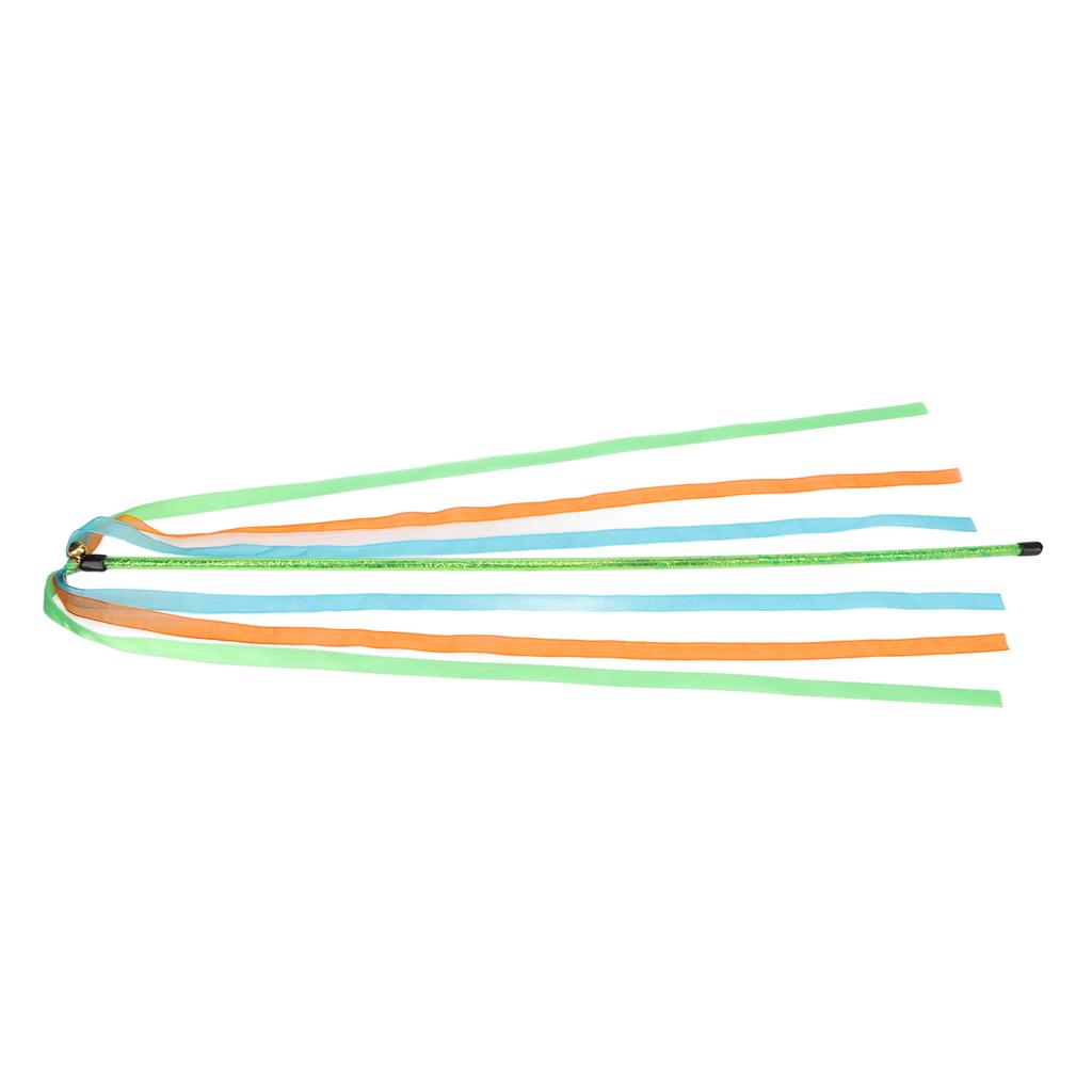 Cat Wand Toy Interactive Soft Colorful Strings Boredom Relief Kitten Teaser Stick for Indoor