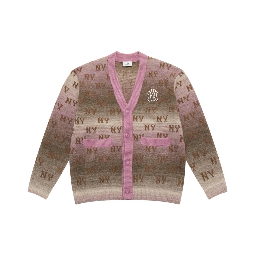 New MLB MONOGRAM Collection New York Yankees 25FW Knitwear Unisex Dark Pink 3AKCM0354-50PKD