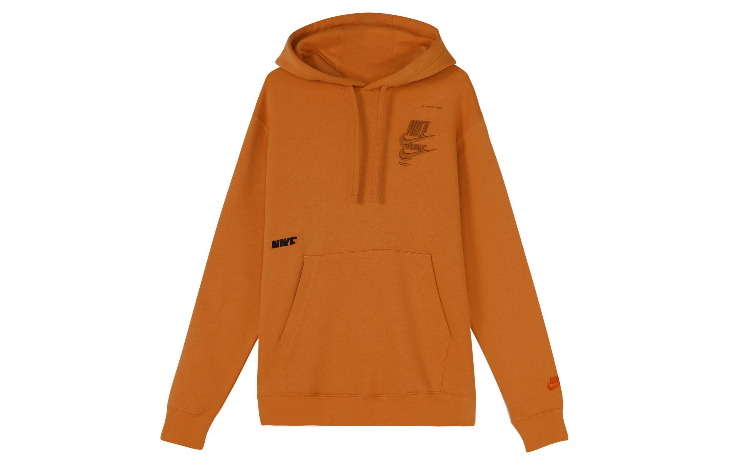 Nike Sweatshirts Men s Orange Hooded Moderate Regular DM6874-808 XXL