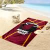 Miami Heat Print Beach Towel, Large Soft Quick Dry Towel for Beach Camping Swimming