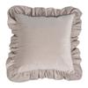 17.7In/19.7in Pillowcase Square Ruffled Pillow Sham Velvet Wrinkle Resistant Zippered Sofa Bedroom Decoration