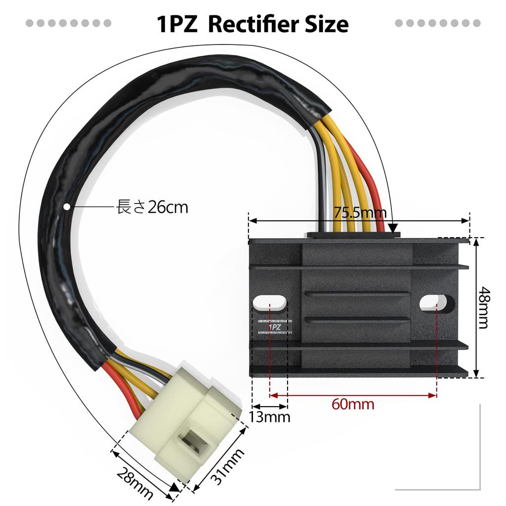 1PZ JPX-ZA8 5 Pin 14V-15V For Suzuki Heat Protection GSX400 Impulse Regulator Address 125