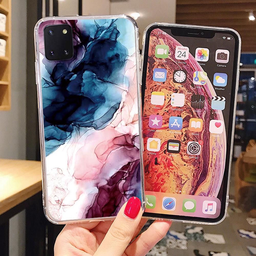 For Samsung Galaxy Note 10 Lite S10 S9 Plus S10e S9+ S10+ Flower Daisy Heart Leopard Phone Case Clear Transparent Couple Cover