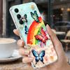 Colorful Butterfly Case For Samsung S26 Ultra S25 FE S24 S23 S22 Plus S21 A15 A25 A35 A55 A16 A26 A36 A56 A17 A37 A57 5G Clear TPU Soft Cover