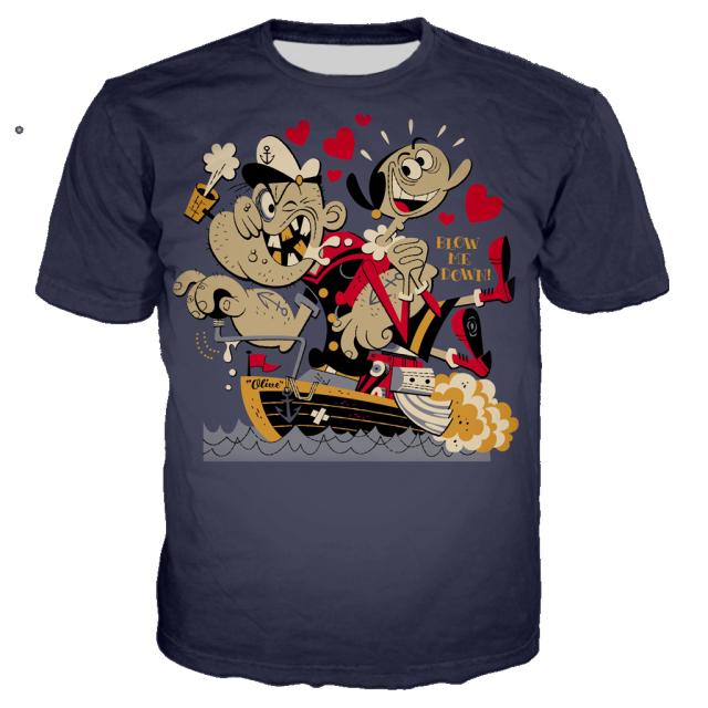 Buy Summer Men T-Shirt Popeye Fashion Men's New Arrival