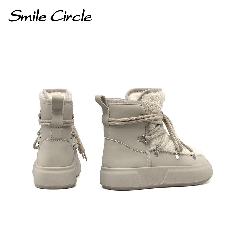 Snow Boots Women Winter Warm Plush Ankle Boots Trendy Platform Casual Shoes