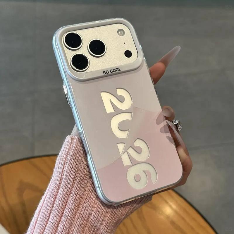 2026 Applicable to Apple 17/16promax mobile phone case, advanced sense Huawei vivoppo Xiaomi 1514 color silver case