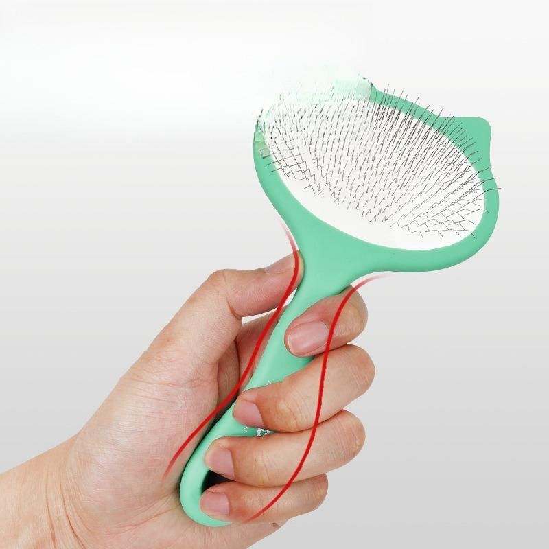 Pet Comb, Cat Hair-pulling Needle Comb, Dog Hair-removing Hand Feel Lacquer Cat Comb