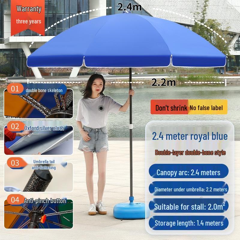 Gureide 2.4m Outdoor Windproof UV Protection Parasol