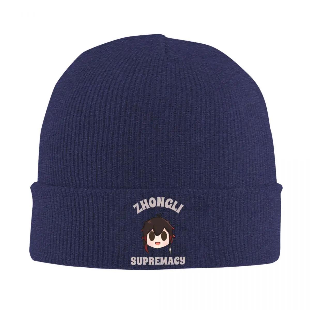 

Genshin Impact Zhongli Supremacy Hats Autumn Winter Beanies Baggy Caps Female Male Acrylic Knitted Caps