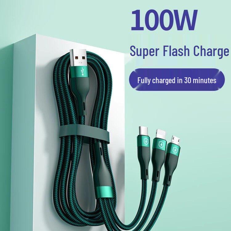 Fast Charging 3-in-1 Universal Phone Charger Multi-Head Cable Set
