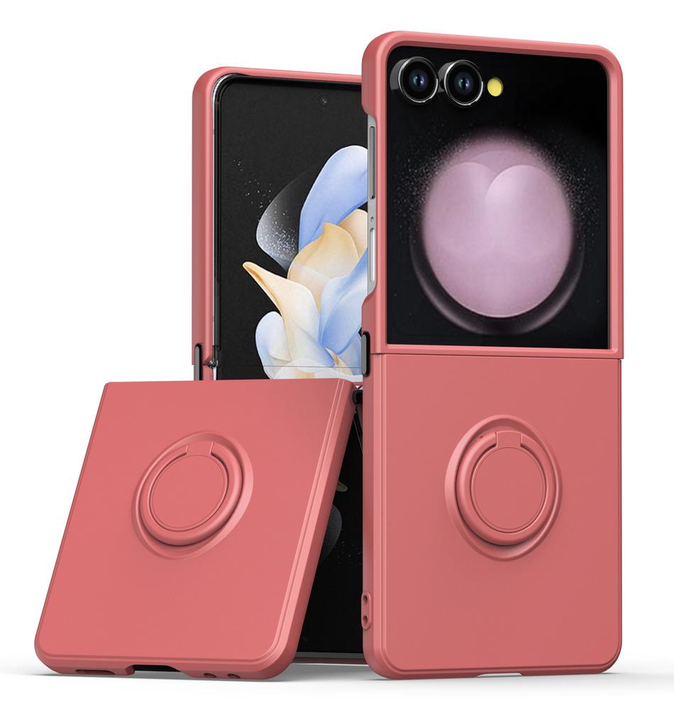 Applicable To Samsung Z FliP7 Liquid Folding Mobile Phone Case Z FliP6 Matte ZFliP5 Bracket Anti-drop Protective Case