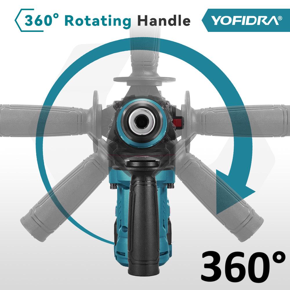 Yofidra Ciocan Electric cu Percuție Fără Perii 26MM Multifuncțional Șurubelniță Fără Fir Unealtă Rotativă Pentru Baterie Makita 18V