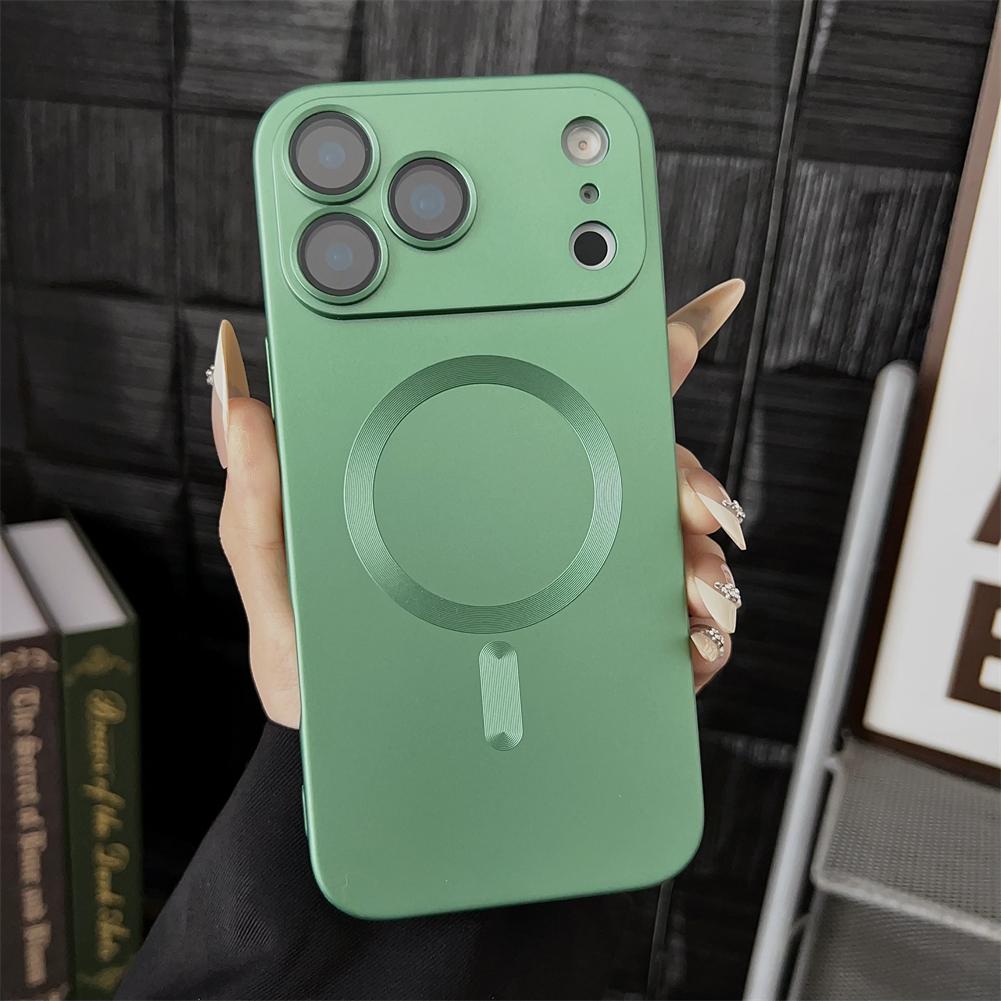 For Magsafe Magnetic Wireless Charge Case For iPhone 17 16 15 14 13 12 11 Pro Max 17Air 16e Silicone Glass Lens Protection Cover