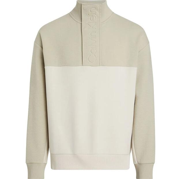 

Calvin Klein Textured Debossed half zip свитшот S