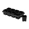 Propagation Tray with Removable Pots, Plastic Nursery Pot Tray Set with Drainage Base for Rooting and Home Gardening Y5GB