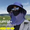 New Face Neck Protection Beach Cap Detachable Anti-UV Bucket Hat All-directional Breathable Sunscreen Hat Spring Summer