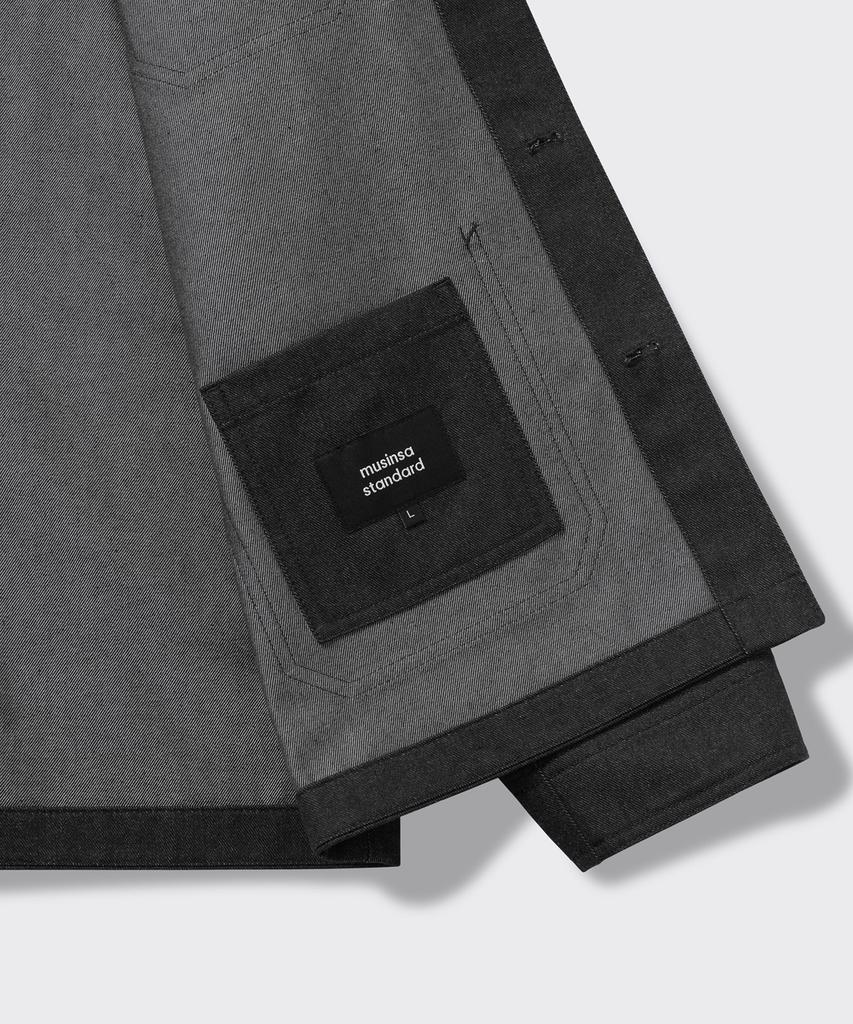 Musinsa Standard Denim-Like Chore Jacket [Black]