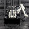 1/50 Simulation Scale Alloy Engineering Vehicle Model Two-way Forklift Excavator Simulation Rich In Details, Finely Crafted