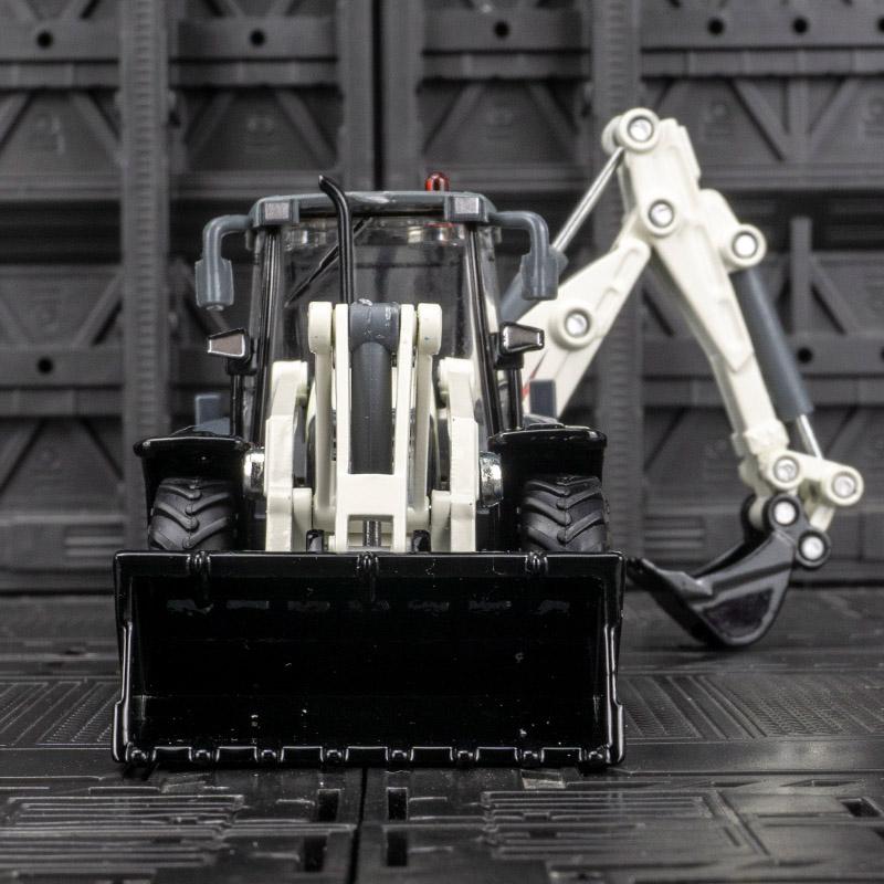 1/50 Simulation Scale Alloy Engineering Vehicle Model Two-way Forklift Excavator Simulation Rich In Details, Finely Crafted