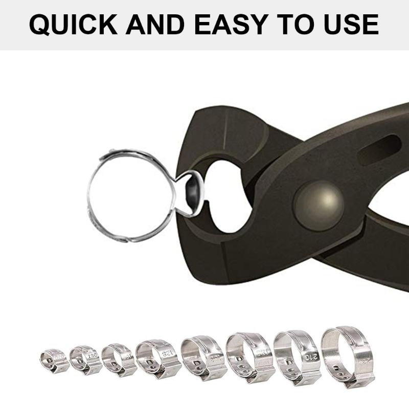 130Piece Single Ear Stepless Hose Clamps Set for Automotive Pluming Pipe Sealing Pipe Joints