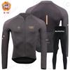1 Mens Thermal Fleece Cycling Long Sleeve Jersey Pants Set Winter Warm Bike Riding Outfit Cold Weather