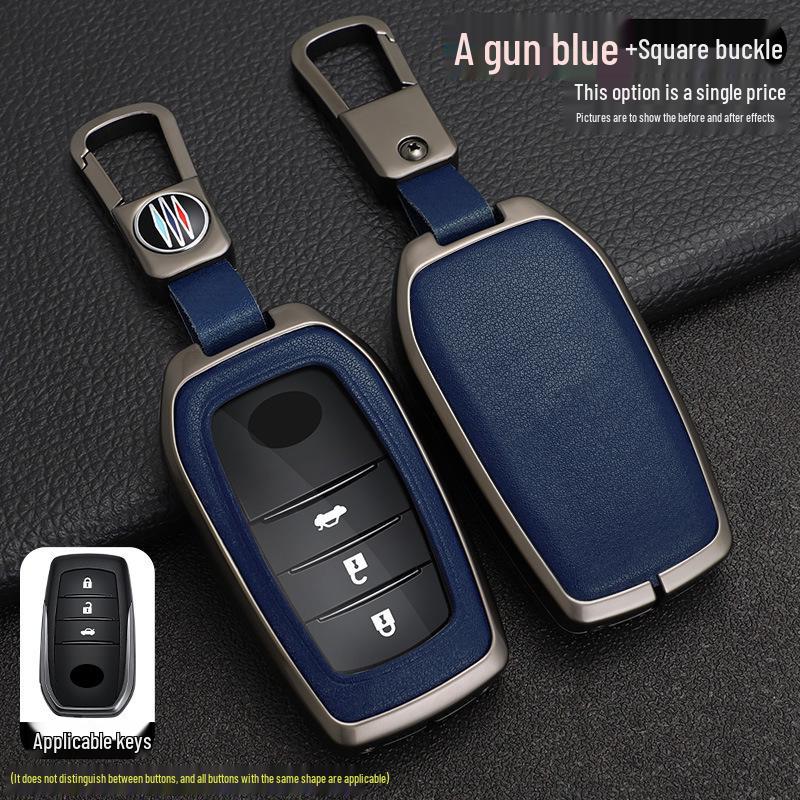 Toyota RAV4 Smart Key Zinc Alloy Leather Protective Case