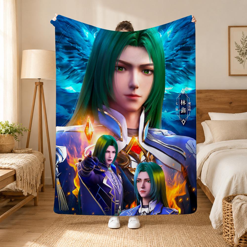 Throne of Seal Anime Throw 240g flannel blanket, suitable for sofas, beds, offices, exquisite gift blankets