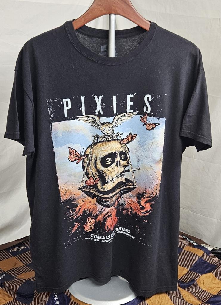Pixies Cymbals Eat Guitars 2017 DC Concert Graphic Size Large Black... Unisex T-Shirt