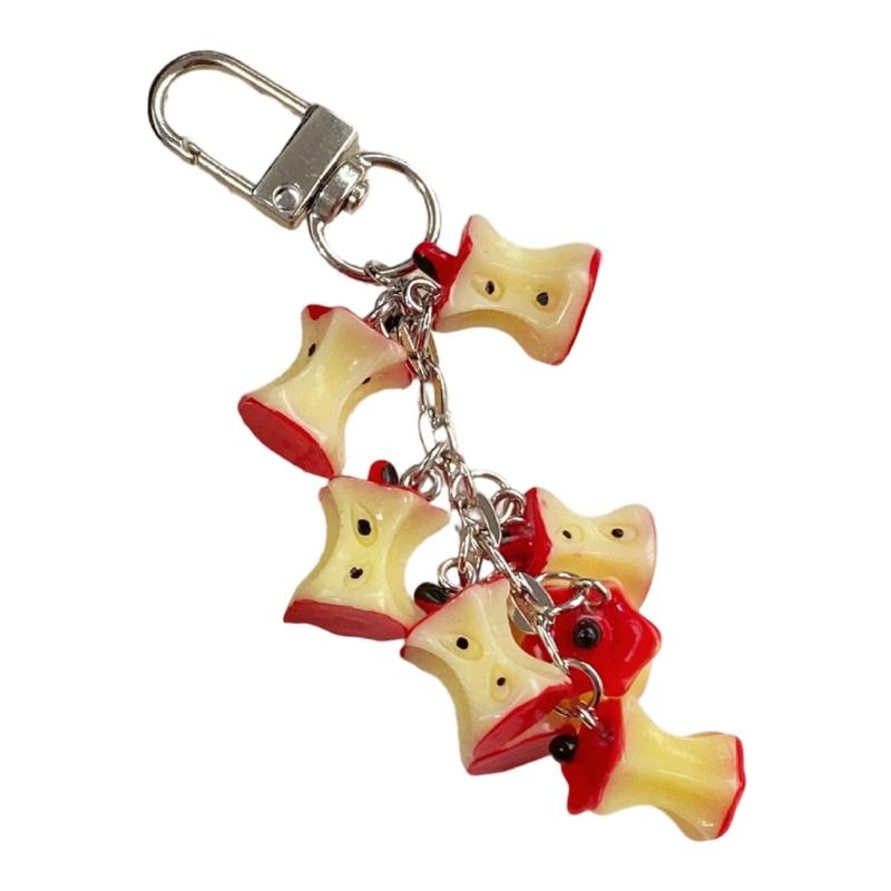 

Miniature Apples Keychain Vintage Fruit Designs For Girls And Women Stylish Backpacks Bags Accessories красный