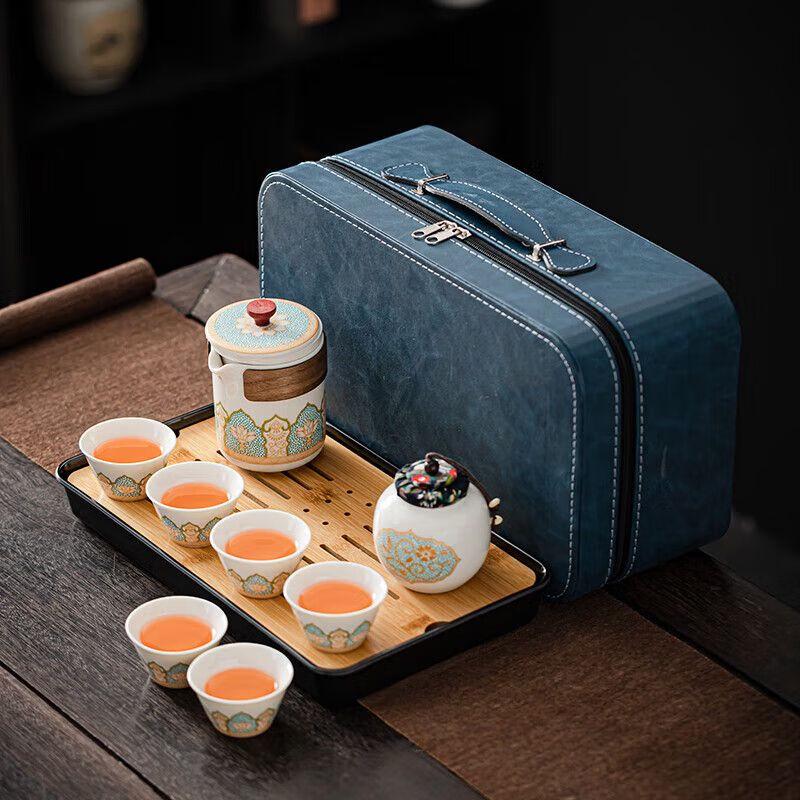 Portable Chinese Ceramic Gongfu Tea Set